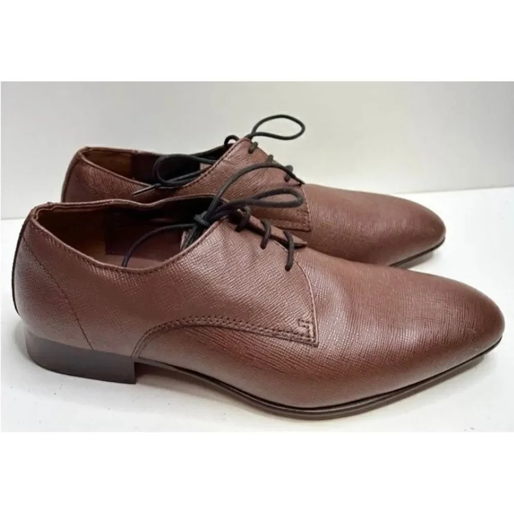 BP‎ Brown Leather Dress Shoes Lace Up Formal Office Oxford  Size 9.5